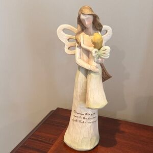 Willow Tree Angel Mother Sculpture in Cream and Yellow